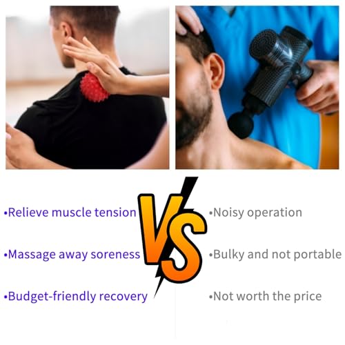 Massage Lacrosse Ball, Spiky Massage Ball, for Deep Tissue, Trigger Point and Myofascial Release, Muscle Knots, and Yoga Therapy (Black-Black) - color: Black-black