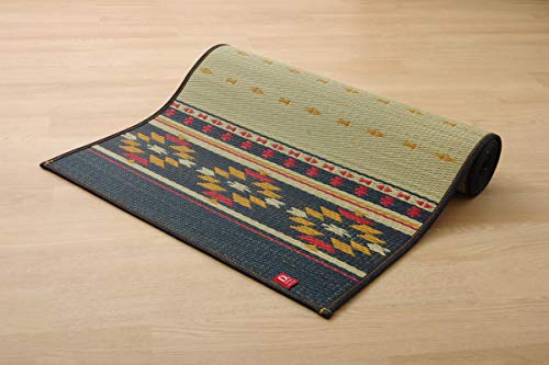 イケヒコ・コーポレーション IKEHIKO Non Slip 1/4-Inch Tatami Yoga Mat, Japanese Tatami Mat, Natural Relaxing Scent, Perfect for Pilates, Meditation, Made in Japan (Earth NV)