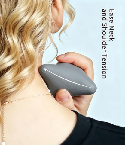 Trigger Point Massage Tool, 3" × 2.6", Deep Tissue Manual Massage Ball for Muscle Knots & Myofascial Release, Physical Therapy Tool for Plantar Fasciitis, Foot Hand Hip & Back Soreness Relief - color: Gray