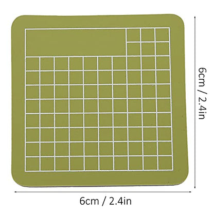 Mini Self Healing Cutting Mat Set 2.4 Inch 7 Pieces Colorful Craft Mats Non Slip Sewing Pads for Quilting Scrapbooking Paper Carving, Mint Green Matcha Gray Sky Blue
