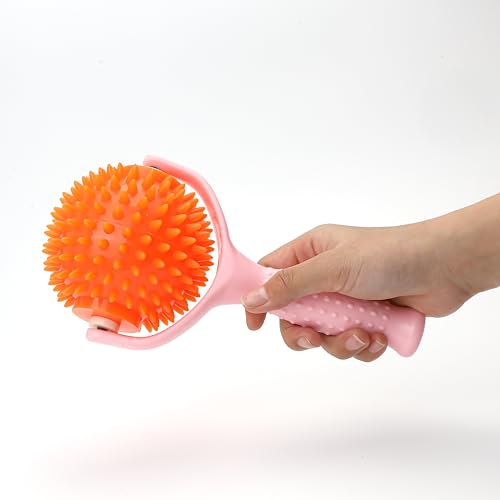2PCS Handheld Spiky Massage Balls Rollers Compact and Portable Muscle Relaxation Tools with Handle-Deep Tissue for Pain Pressure Relief Whole Body Sensory Self Relax Massager Stick