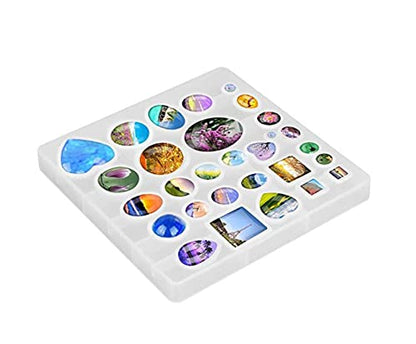 2 Pcs Gem Jewelry Casting Mold for Jewelry Making Crafting Projects | for Making Earrings, - color: mix-small
