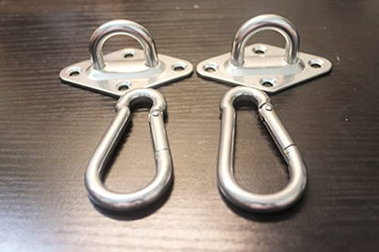 MHMYDZ 1000 lb Capacity Heavy Duty Hammock Hanging kit Ultra Durable Hooks Carabiners for Hammock Stand Hammocks Swing Chair,Multiple Indoor Outdoor Suspension Ceiling Hooks - size: M8 Diamond 1000 LB Capacity