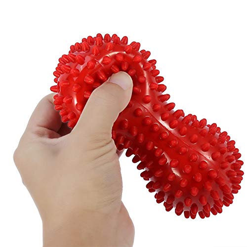 Spiky Massage Ball Peanut Massager Ball Fitness Exercise Mobility Peanut Ball Pain Muscle Steess Foot Myofascial Relief for Plantar Fasciitis Heel Foot Arch Pain (perple) - color: Perple