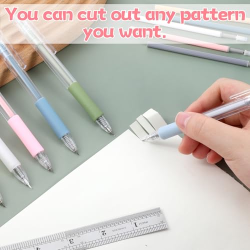 Knife Pen, A Complete Set Craft Cutting Tool Paper Cutter Pen Carving Tools for DIY Drawing Scrapbooking Tools and Crafting Utility Precision (6 Colors)