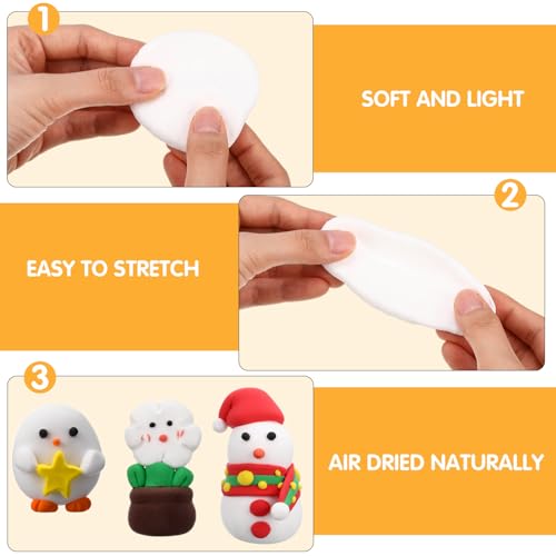 WinnerWhy 72 Pcs Air Dry Clay Bulk 38oz Air Dry Modeling Clay Soft DIY Ultra Light Modeling Clays Magic Foam Crafts for Sculpting Kids Gifts Party School Supplies for Crafts Artistic(White) - color: White