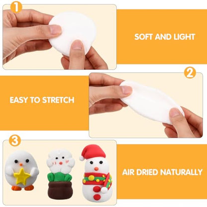 WinnerWhy 72 Pcs Air Dry Clay Bulk 38oz Air Dry Modeling Clay Soft DIY Ultra Light Modeling Clays Magic Foam Crafts for Sculpting Kids Gifts Party School Supplies for Crafts Artistic(White) - color: White