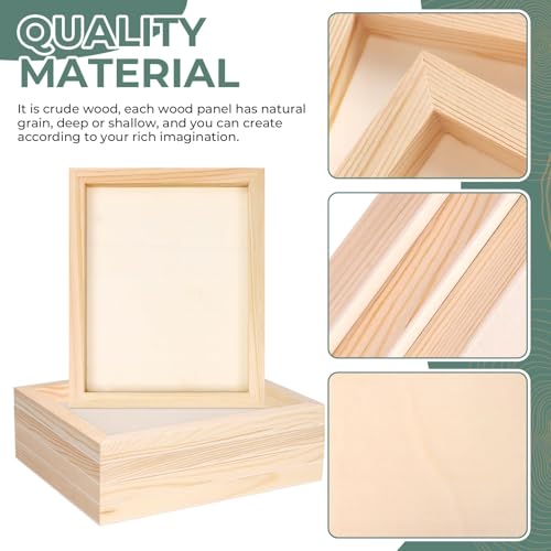 FSWCCK 5 Pack 8 x 10 inch Wood Panel Boards, Unfinished Wood Canvas Panels for Crafts, Painting Canvas, DIY Art Projects, Pouring, Arts Use with Oils, Acrylics - size: 8"X 10" 5 Pack