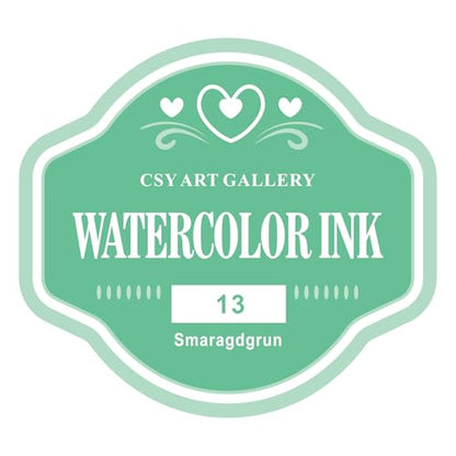 Lightfastness, High Tinting Strength Liquid Watercolor Inks,Manga-Calligraphy Ink for Artist (13 Smaragdgrun)