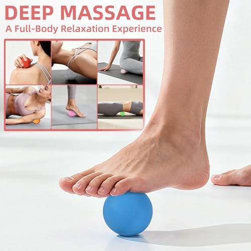 Lacrosse Ball 2 Pack for Myofascial Release Green Yellow - color: Green and Yellow