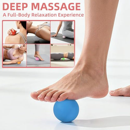 Lacrosse Ball 2 Pack for Myofascial Release Green Yellow - color: Green and Yellow