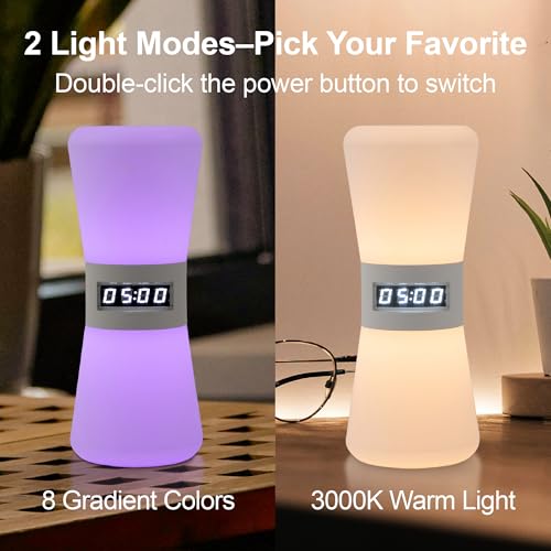 RGB Rechargeable Digital Hourglass, LED Visual Timers, 1-99 Mins - color: Multicolor