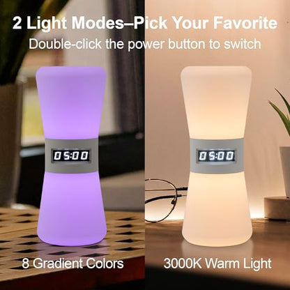 RGB Rechargeable Digital Hourglass, LED Visual Timers, 1-99 Mins - color: Multicolor