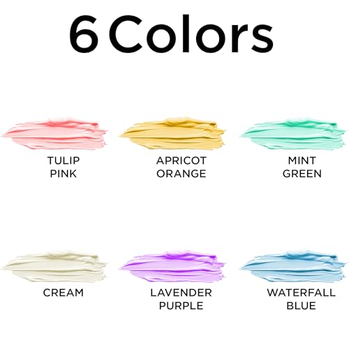 BLUEBIRD Studio Acrylic Paints, Pastel Colors, 6-Pack 3.4 Fl Oz each, Basic Acrylic Paint For DIY Crafts & Beginner Artists - color: PASTEL COLORS, (6-Pack, 3.4 Fl Oz each)