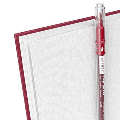 ARTEZA Watercolor Sketchbook, 3-Pack, 64 Pages Each, 5.5 x 8.5 Inches, Pink Hardcover, 140-Pound Spiral-Bound Paper - color: Pink, size: 5.5x8.5 inch - 3 pack