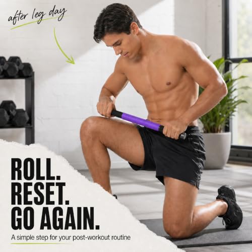 Muscle Roller Massage Stick for Legs Massager Roller-Calf Roller Deep Tissue Release Muscle Soreness, Trigger Points for Legs, Neck, Calves, Thighs, Shins, Back - color: Purple
