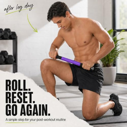 Muscle Roller Massage Stick for Legs Massager Roller-Calf Roller Deep Tissue Release Muscle Soreness, Trigger Points for Legs, Neck, Calves, Thighs, Shins, Back - color: Purple