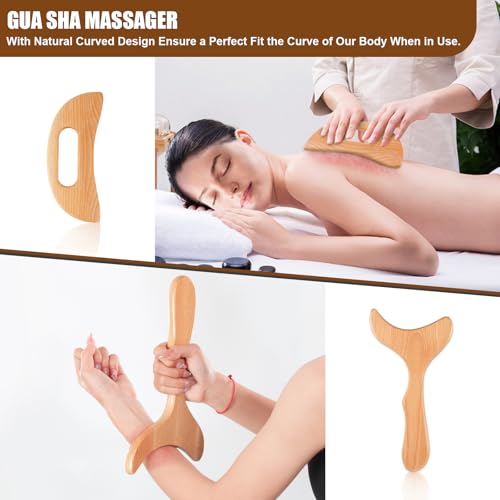 KintKita Wood Therapy Massage Tool 6 in 1,Lymphatic Drainage Massager Maderoterapia Kit Professional Body Cellulite Massager for Body Sculpting,Contouring,Relief Muscle,Anti-Cellulite