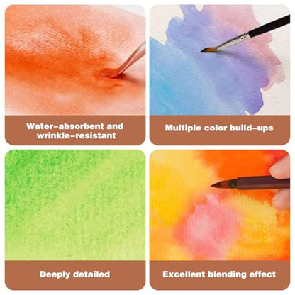 Creative Watercolor Paper Cards, 300gsm Cotton Pulp, Fine Grain & Deckle Edges - 50pcs 2x3 inch Artist Trading Cards for DIY Tickets, Gift Certificates, Stamps, Drawing & Handmade Crafts - size: 2x3