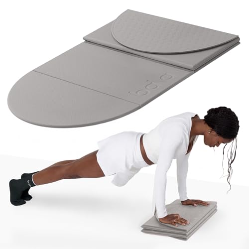 Bala Yoga Mat for Home Gym, Non-Slip Exercise Mat for Home Workout (12MM) | Compact Indoor Exercising Floor Mat for Stretching, Pilates, Aerobics & Fitness - Travel Friendly Exercise Equipment - color: Heather