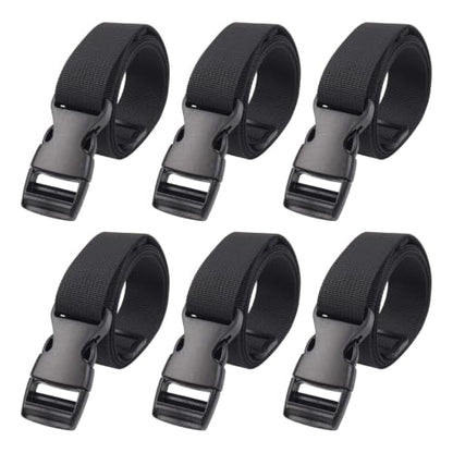 6Pcs Buckle Straps，1" x 47" Utility Straps, with Quick Release Buckles | 3.92 Feet, Adjustable Nylon Straps for Backpacking, Hiking, Outdoor, Travel