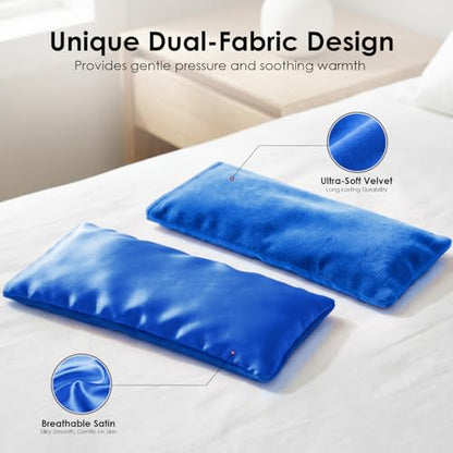 Weighted Eye Pillow for Yoga, Moist Heat Mask for Dry Eyes(Blue x2) - color: Eye Mask01-2 Pack Blue