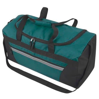 40 Liter, 22 Inch Reflective Duffle Bag with Shoulder Strap for Men, Women, Travel - color: Green