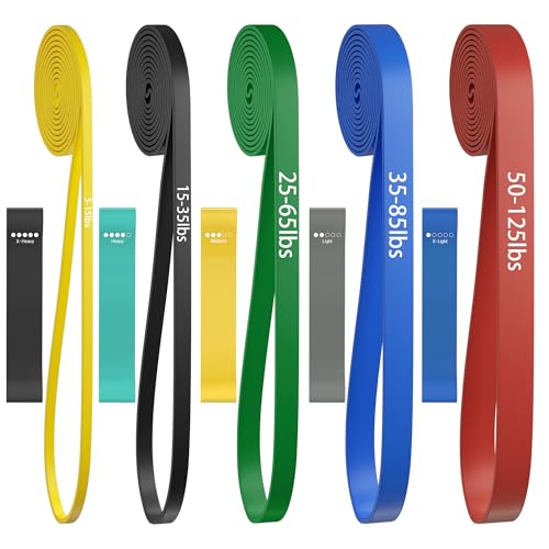 Pull Up Bands, Resistance Bands Set, Exercise Workout Bands for Men & Women, Ideal for Body Stretching, Physical Therapy and Muscle Training - color: Dark Green