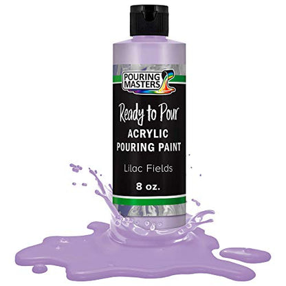 Pouring Masters Lilac Fields Ready to Pour Acrylic Pouring Paint - Premium 8-Ounce Pre-Mixed Fluid Acrylic Paint - Fluid Art Supplies for Canvas, Wood, Paper, Tile & Rocks | Premium, Pre-Mixed Fluid Acrylic Paint - Fluid Art Supplies for Canvas, Wood, Pap