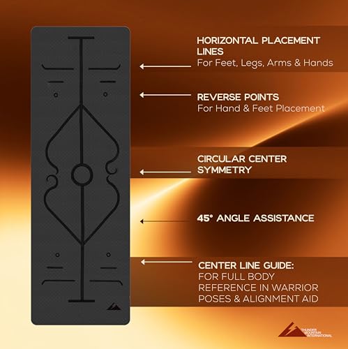 BodyForge Yoga Mat Thick Exercise Mat Thick Non-Slip Extra Thick High-Density Pilates & Resistance Exercise Loop Exercise Bands with Instruction Guide and Carry Bag, Set of 5 Bundle - color: Black