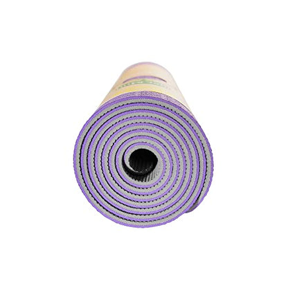 Hugger Mugger Earth Elements 5 mm Yoga Mat - Grippy Texture, Reversible, Cushion, Non-toxic Biodegradeable Material, Lightweight - color: Purple Mist