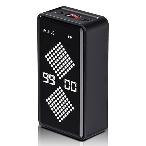 Digital Hourglass Timer, Magnetic Visual Focus Timers with Adjustable Alarm Volume & LED Display, Desk Flip Timer for Study,Work, Kitchen