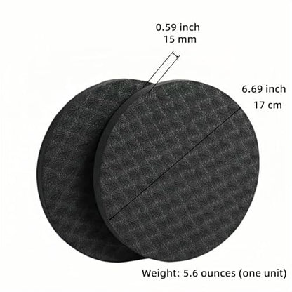 2-piece set yoga knee pads and exercise mats - super thick anti slip support for thick boards, gardening, push ups, knees, Pilates, and floor exercises - knees, elbows, wrists - color: black