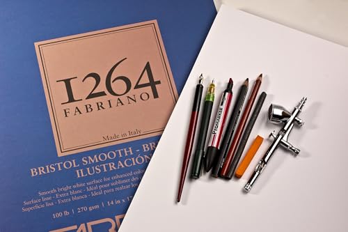 Fabriano 1264 Bristol Pad, Smooth, 9" x 12" - size: 9 x 12
