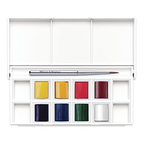 Winsor & Newton Cotman Watercolor Paint Set, 8 Half Pan, Floral Pocket Set | Introductory Watercolor made with Fine Art Pigments, Perfect for Beginners, Lightfast & Permanent, Good Tinting Strength - style: 8 Half Pan Floral Colors