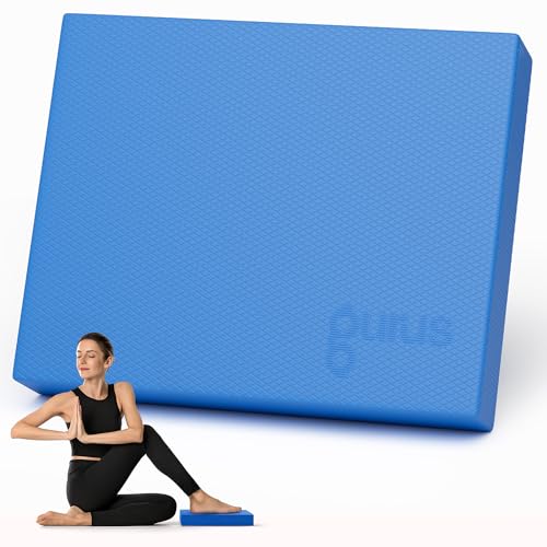 Gurus Balance Pad – High-Density Foam Balance Pad Physical Therapy for Stability & Strength, Exercise Foam Pad for Balancing, Non-Slip Lightweight Trainer for Home Gym & Rehab (Blue) - color: Blue, size: Normal (15.6" x 12.6")