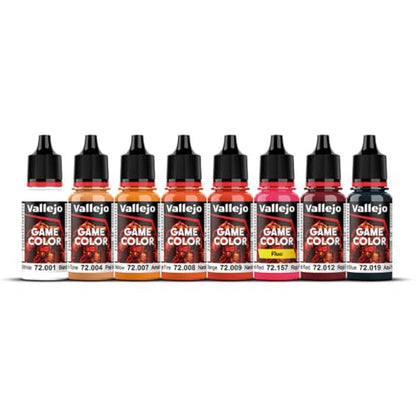 Vallejo - Fire Dragons Acrylic Paint Set | Game Color | Fantasy Color Series Miniature Model Kit for a High Pigment Matte Finish | 8 Bottles x 18 ml. (0.60 fl.oz) - style: Modern