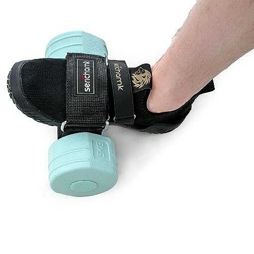 Feet Dumbbell Attachment, Tibialis Trainer Ankle Straps for Feet Weight Lifting Shin Splint, Hamstring Curls, Leg Curl Attachment at Home Gym Equipment - color: Black-1pc