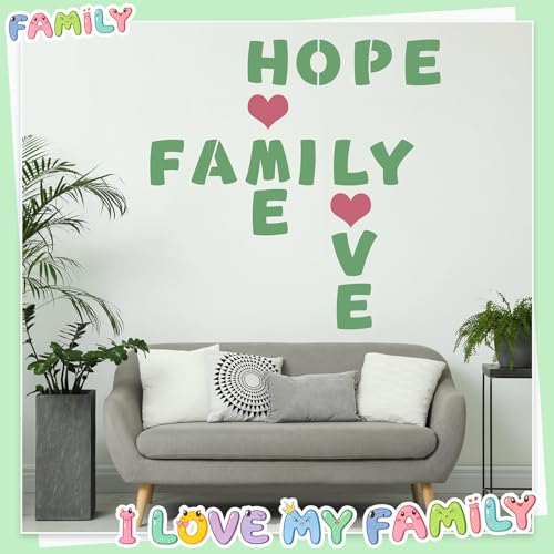 SATINIOR 16 Inch Large Letter Stencils and Numbers, 36 Pcs Reusable Alphabet Stencils Plastic Numbers Templates Craft for Wood Wall Fabric Signage Chalkboard Painting DIY Projects (Cute) - size: 16 Inch, style: Cute