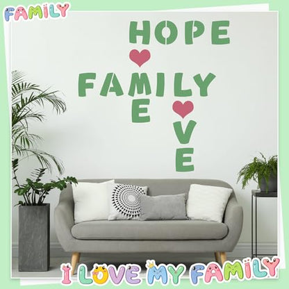 SATINIOR 16 Inch Large Letter Stencils and Numbers, 36 Pcs Reusable Alphabet Stencils Plastic Numbers Templates Craft for Wood Wall Fabric Signage Chalkboard Painting DIY Projects (Cute) - size: 16 Inch, style: Cute