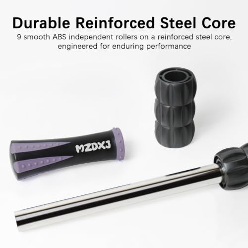 Muscle Roller Massage Roller Stick- (Dark Purple) | Lymphatic Drainage & Body Sculpting, Handheld Physical Therapy & Recovery Tool - color: Dark Purple