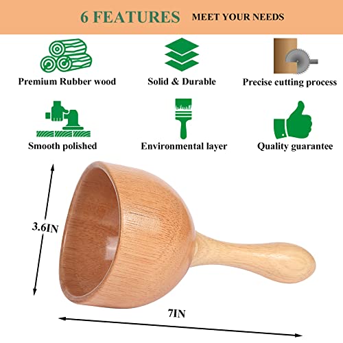 Komogir Handhleld Wooden Massage Cup Wood Therapy Massage Tool Body Sculpting Tools for Maderoterapia,Lympahtic Drainage,Anti-Cellulite,Muscle Pain Relief
