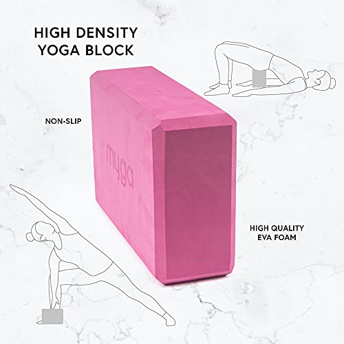 MYGA Yoga Block,Lightweight EVA Foam Yoga Brick,High Density Non-Slip Block for Yoga Poses, Pilates, Balance and Flexibility - color: Plum, size: One Size