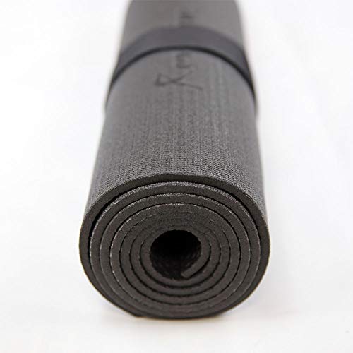 RevTime Extra Large Exercise Mat 6 x 6 feet (72" x 72" x 1/4"+) 7 mm Thick & High Density Mat for Home Cardio and Yoga Workouts, Durable Gym Mat, Black