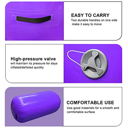 GLANT Air Mat Tumble Track AirSpot - Gymnastics Training Springboard - Round Inflatable Springboard - color: Air Roller-Purple（WIth Pump）, size: (Diam)35.4in*（H）47.3in