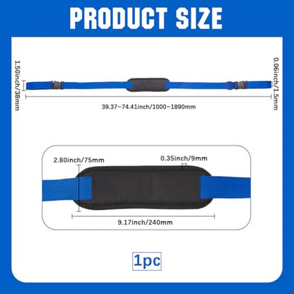 GORGECRAFT Scooter Carry Strap Blue Beach Anti-Slip Shoulder Straps Replacement with Non-Slip Shoulder Pad Polyester Universal Adjustable Backpack Bicycle Carrying Straps for Foldable Balance Bikes - color: Blue