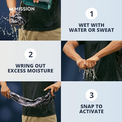 MISSION Max Plus Cooling Towel- Soft, Durable Microfiber - Cools Up to 3 Hours - UPF 50 Sun Protection - Machine Washable - color: Honey Dew