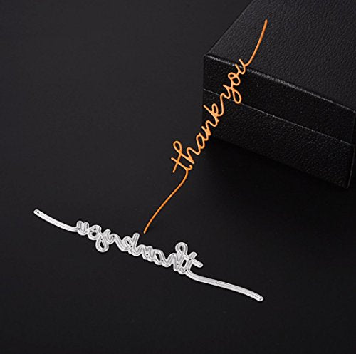 Cutting Dies Handmade DIY Paper Cards Album Decoration Stencils Template Embossing for Card Scrapbooking Craft (Thank You) - style: Thank You