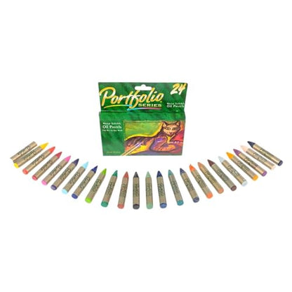 Crayola Portfolio Series Oil Pastels, Water Soluble, 24 Count, Colors May Vary - size: 1 Count (Pack of 1), style: 24 Count