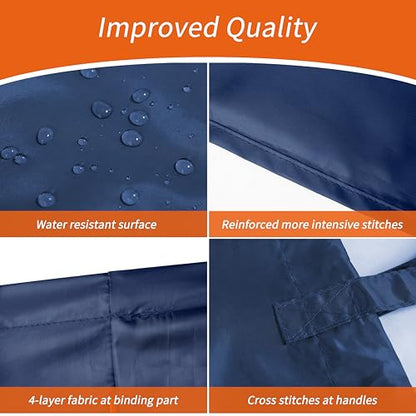 Polecasa 2 Pack Extra Heavy-Duty Laundry Bag with Handles, Navy, 28x36" - color: Navy, size: 28" x 36" | 2 Pack